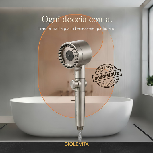 Soffione Doccia ad Alta Pressione con Filtro Anticalcare